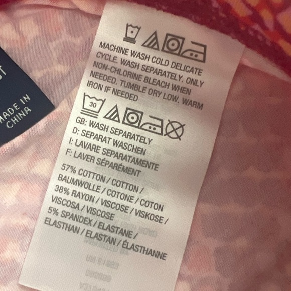 NWOT D&Co Beach Women’s Pink & Orange Tone Pull On Pants SZ XXS🩷 - Picture 11 of 11